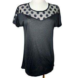 Claudie Pierlot Polka Dot Mesh Top